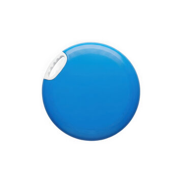 Blue wireless bluetooth tracker tag for finding lost keys and personal items at home isolated on transparent background , PNG