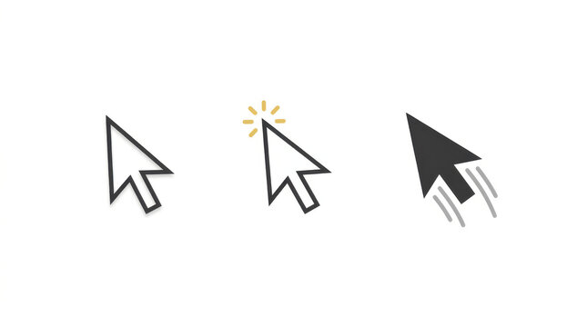 Mouse cursor clicking and dragging animation