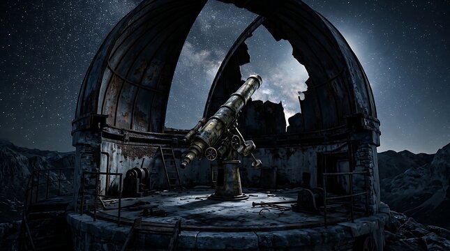 Silhouette knight fighting under a dome