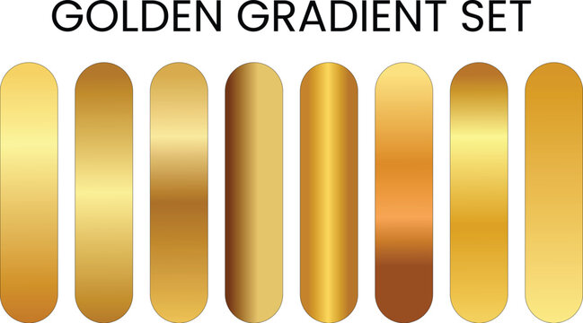 Gold gradient styles. Golden gradient.