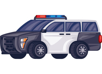 White Black Emergency Police SUV Vehicle © Mandeep