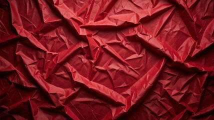 Obraz premium Crumpled Red Paper Texture Background