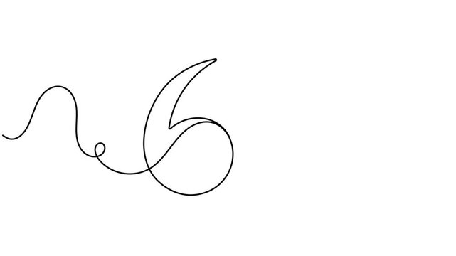 Modern quote mark icon sign continuous one line drawing on white background minimalist single art digital depicting and citation symbol animation video