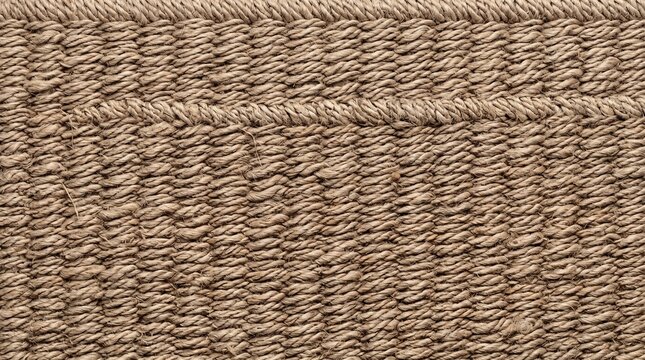 Natural Jute Rug Texture Background Close-Up