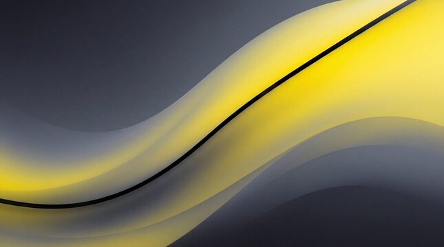 Abstract Yellow and Gray Wave Background Design