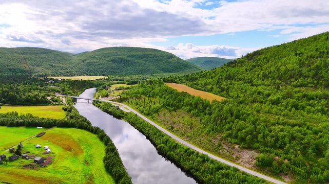 Tana River Valley, Border between Finland and Norway