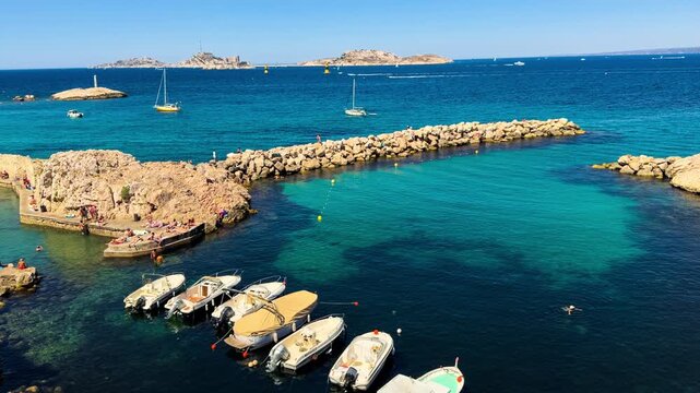 Walk along embankment of the old town of Marseille, Provence, Alps, Cote d'Azur, France, June 8, 2026. High quality 4k footage