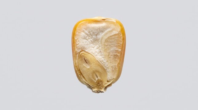 Maize Kernel Cut Lengthwise Showing Internal Structure
