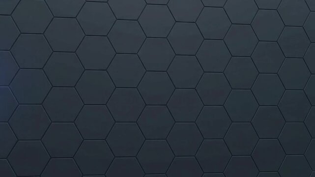 Dark Hexagon Grid Pattern Technology Background Loop