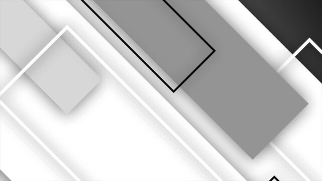 Abstract geometric composition with overlapping white and gray rectangles shapes design pattern modern background