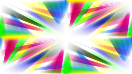 Colorful light rays creating a vibrant abstract spectrum frame on transparent background © Harry