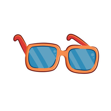Orange Sunglasses Vector Illustration