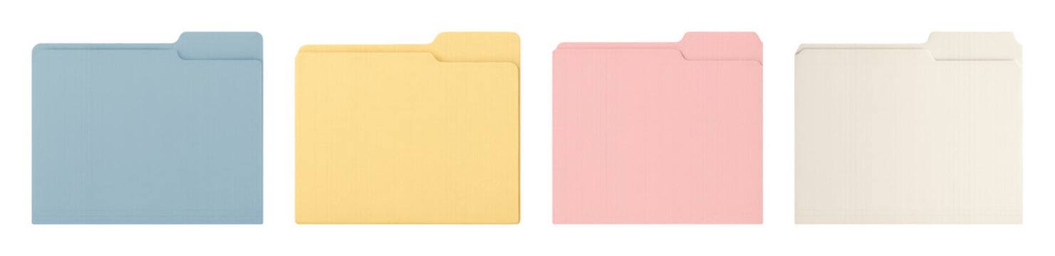 PNG Colorful file folder organization on transparent background