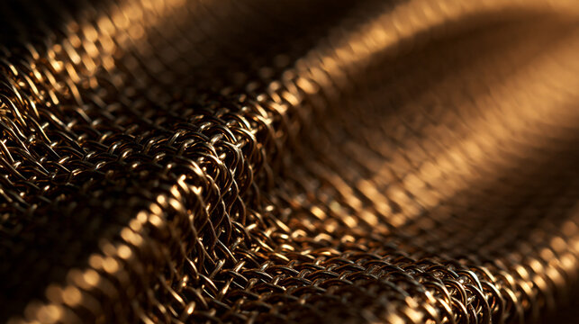 Woven Metallic Wire Mesh Fabric Texture Background