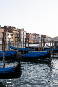 View of canal in Venice Italy