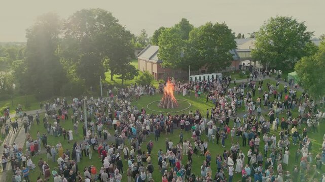 Estonian Jaanipaev Celebration Bonfire Gathering Midsummer Festival Event