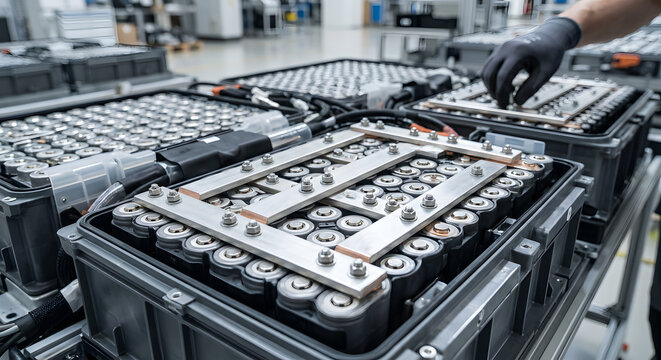 Pr&auml;zise Montage von Stromschienen im Batteriesystem