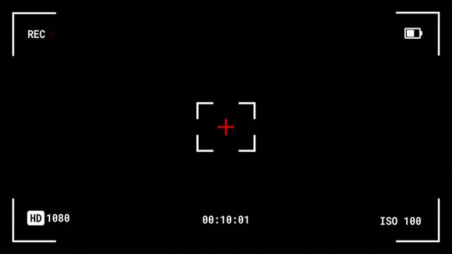 New viewfinder interface template for digital video recording screen overlays.