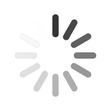 Circular loading spinner icon with a gradient progress indicator on a transparent background