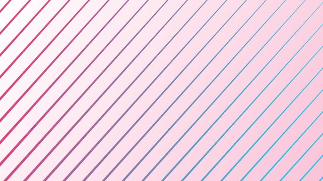 Set of diagonal geometric lines in gradient colors on a clean surface