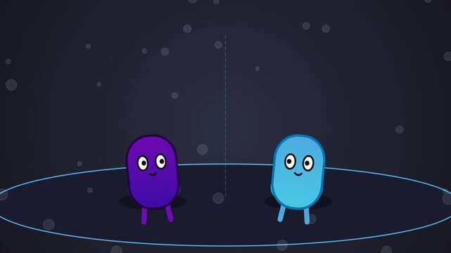 Cute Animated Characters Expressing Emotions - Friendship, Joy, Sadness, Surprise