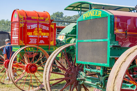Restored The Big Four and Pioneer antique tractors at a show. 