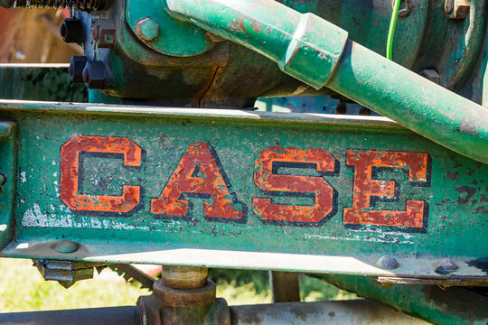 Original Case logo on a vintage tractor. 