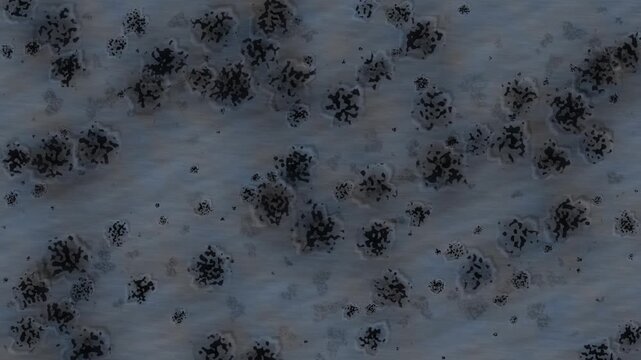 Metastable Pitting Corrosion on Passivated Stainless Steel Macro Seamless Loop in rich blue tones