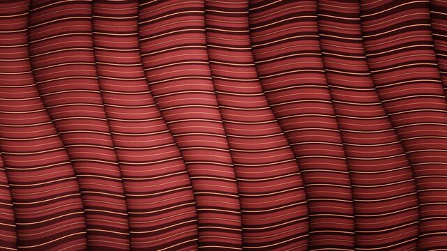 Muscle Fiber Sarcomere Contraction Striated Myofibril Bundle Seamless Loop in deep crimson tones