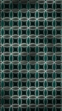 Shippo seven treasures Japanese traditional pattern interlocking circles gold cloisonne background seamless loop in subtle green tones vertical 9:16