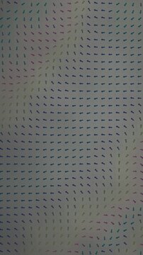 Spin Echo Refocusing Lattice of Precessing Arrows Swept by a Hard Inversion Pulse Seamless Loop in calm concrete tones vertical 9:16