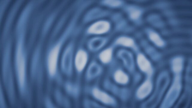 Abstract wave interference moire fringe ripple background seamless loop in bright blue tones