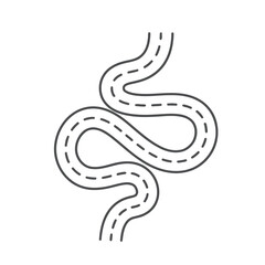 Fototapeta premium Winding Road Icon