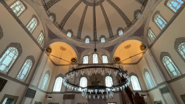 A view of the Emir Sultan Mosque in the city of Bursa, Turkey.
