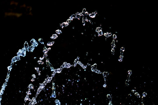 Playing fountain water, basic resources concept background