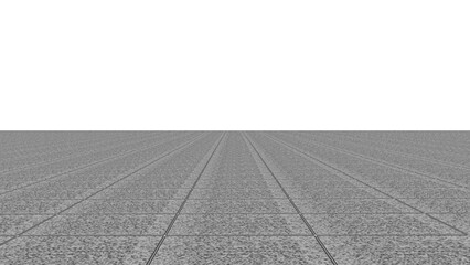 Fototapeta premium 灰色の御影石風タイルの遠近法の道