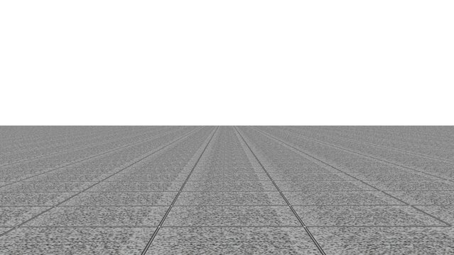 灰色の御影石風タイルの遠近法の道