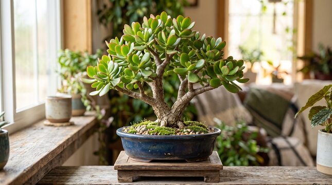 Jade plant bonsai
