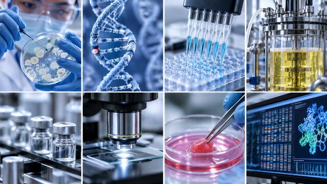 Advanced biotechnology laboratory facility supporting genetic engineering research, scientific discovery, and innovative medical applications.