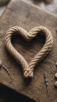 Rope heart shape