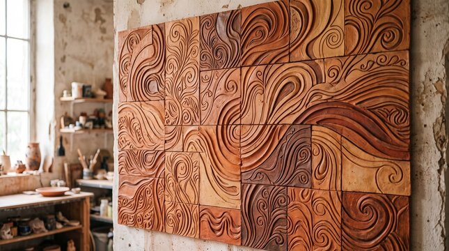 Terracotta wall art
