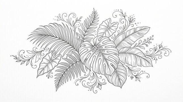 Tropical leaf arrangement