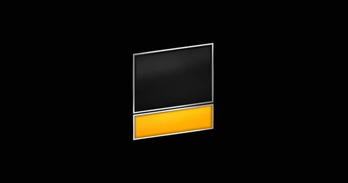 3D empty banner box intro titles reveal with alpha channel