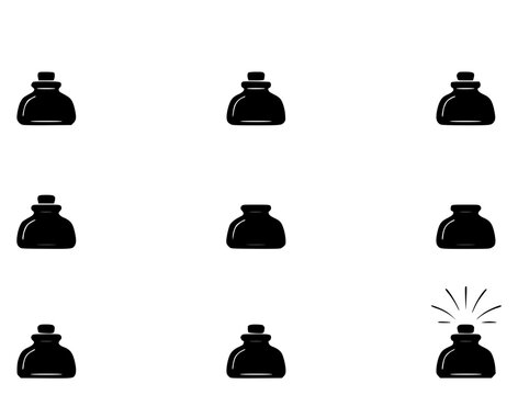 Minimalist vector illustration of a collection of nine bla set with simple line art design featuring sketches, drawings, vector graphics with minimalist and simple illustrations