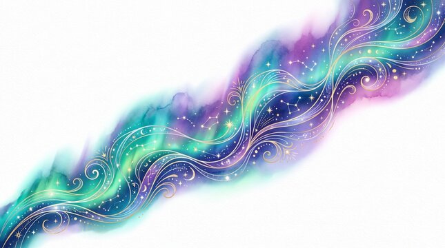 Celestial aurora background