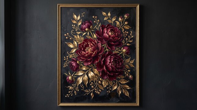 Dark Floral Painting