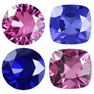 Colorful Assorted Gemstones with Brilliant Facets and Vibrant Hues for Jewelry Design and Crafting.