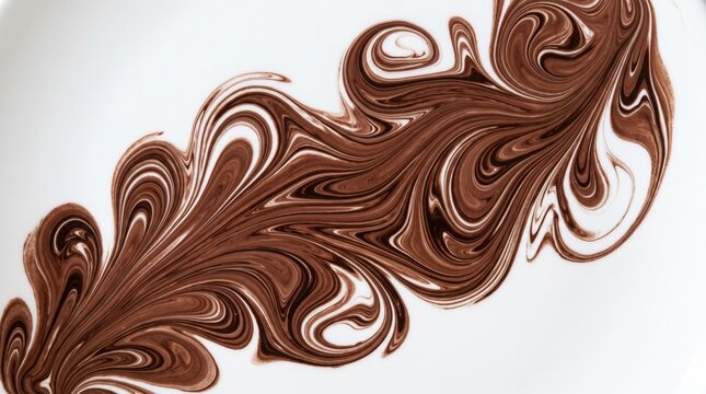 liquid chocolate swirl