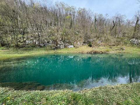 Schmidt lake (Green Lake) or Smit&rsquo;s Lake in Donje Zagorje - Ogulin, Croatia (&Scaron;mitovo jezero ili Zeleno jezero kod Donjeg Zagorja - Ogulin, Hrvatska)