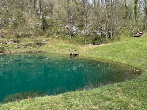 Schmidt lake (Green Lake) or Smit&rsquo;s Lake in Donje Zagorje - Ogulin, Croatia (&Scaron;mitovo jezero ili Zeleno jezero kod Donjeg Zagorja - Ogulin, Hrvatska)